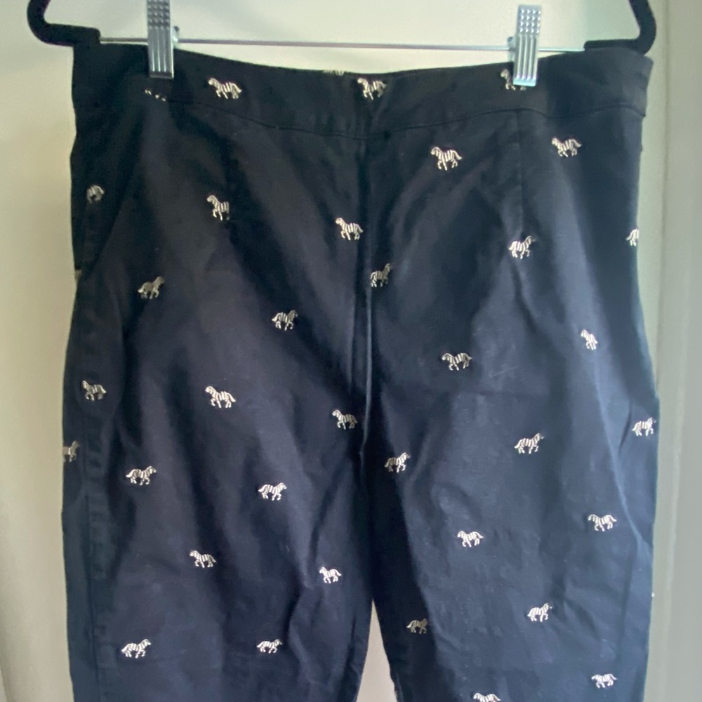 Coldwater Creek Zebra Capri Pants